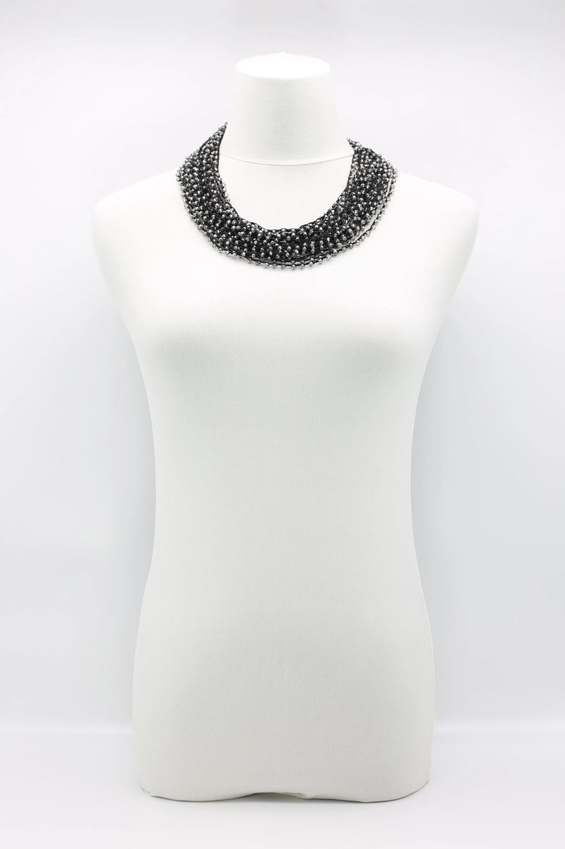 Mini Crystal Hand Crocheted Necklace