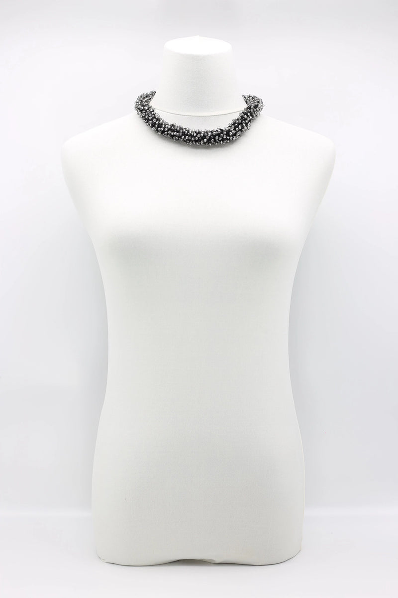 Mini Crystal Hand Crocheted Necklace