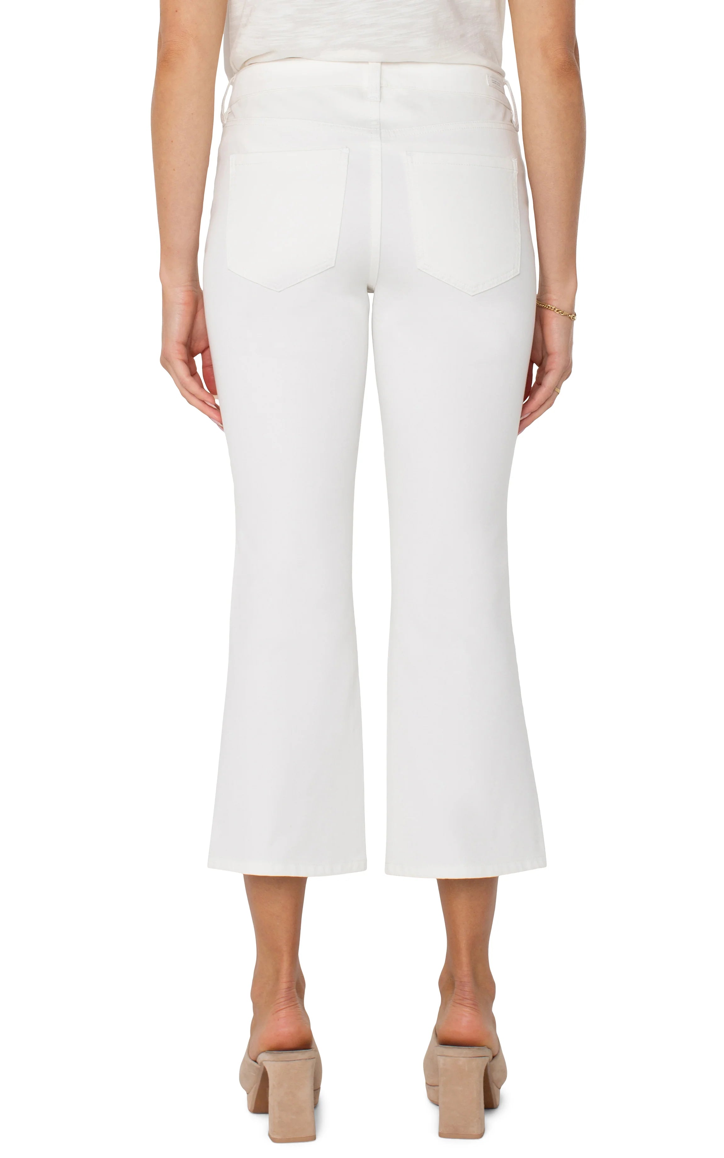 Hannah Cropped Flare (White)