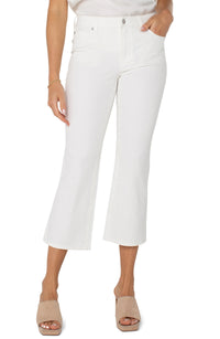 Hannah Cropped Flare (White)