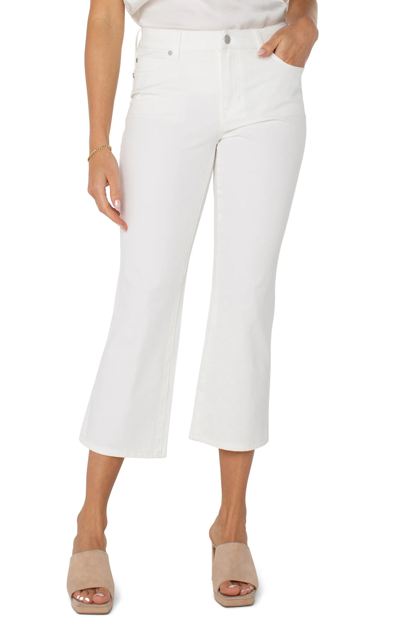 Hannah Cropped Flare (White)