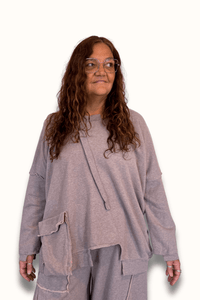 Rosey Heather Diagonal Top