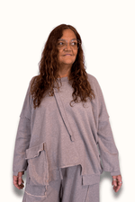 Rosey Heather Diagonal Top