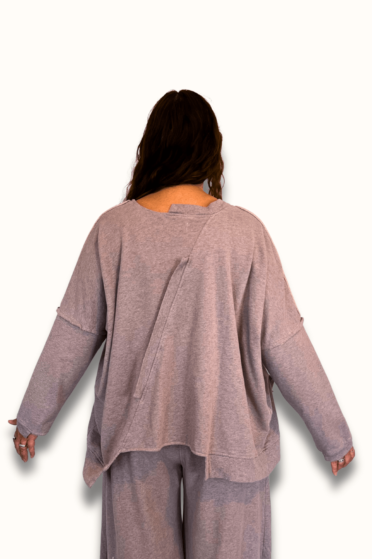 Rosey Heather Diagonal Top