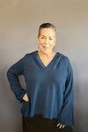 Navy Hooded Top