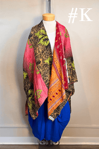 Short Reversible Kantha Jacket