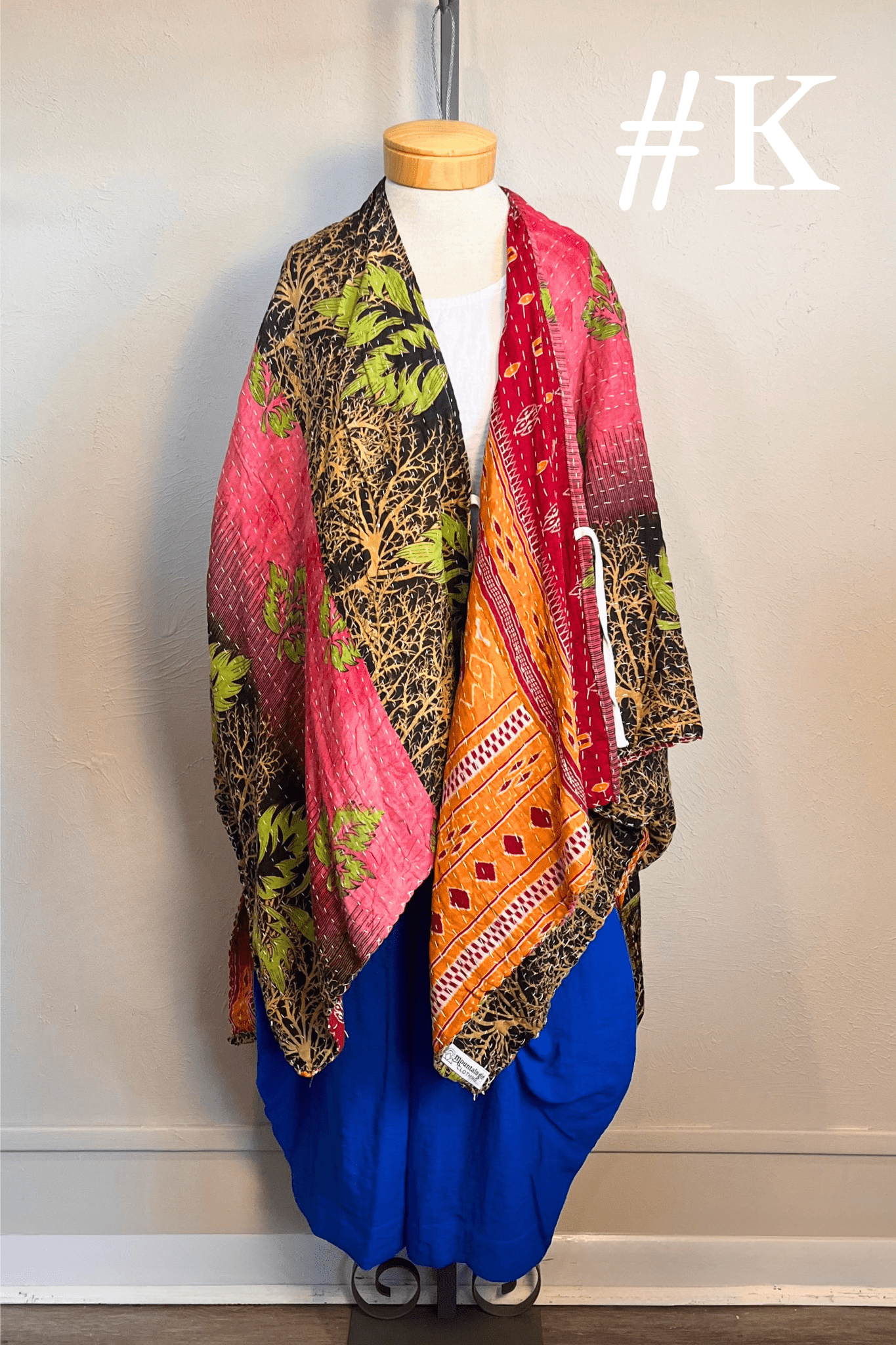 Short Reversible Kantha Jacket