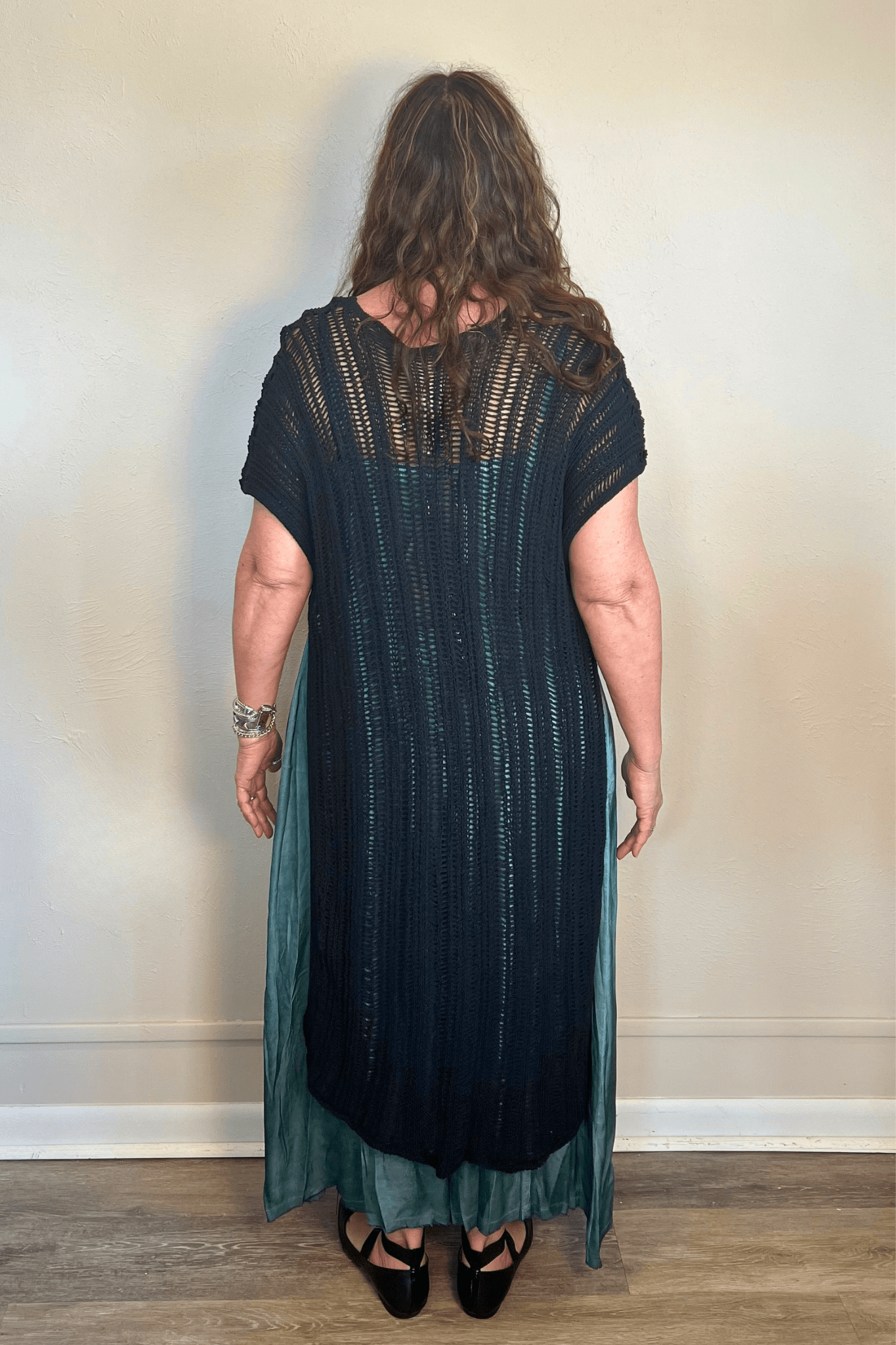 Open Knit Long Sweater