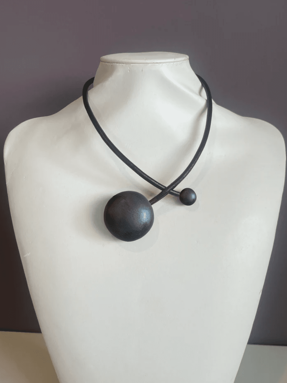 Matte Black Brittani Necklace - 19"