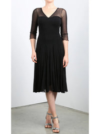 Maxima Three-Quarter Sleeve Tea Dress