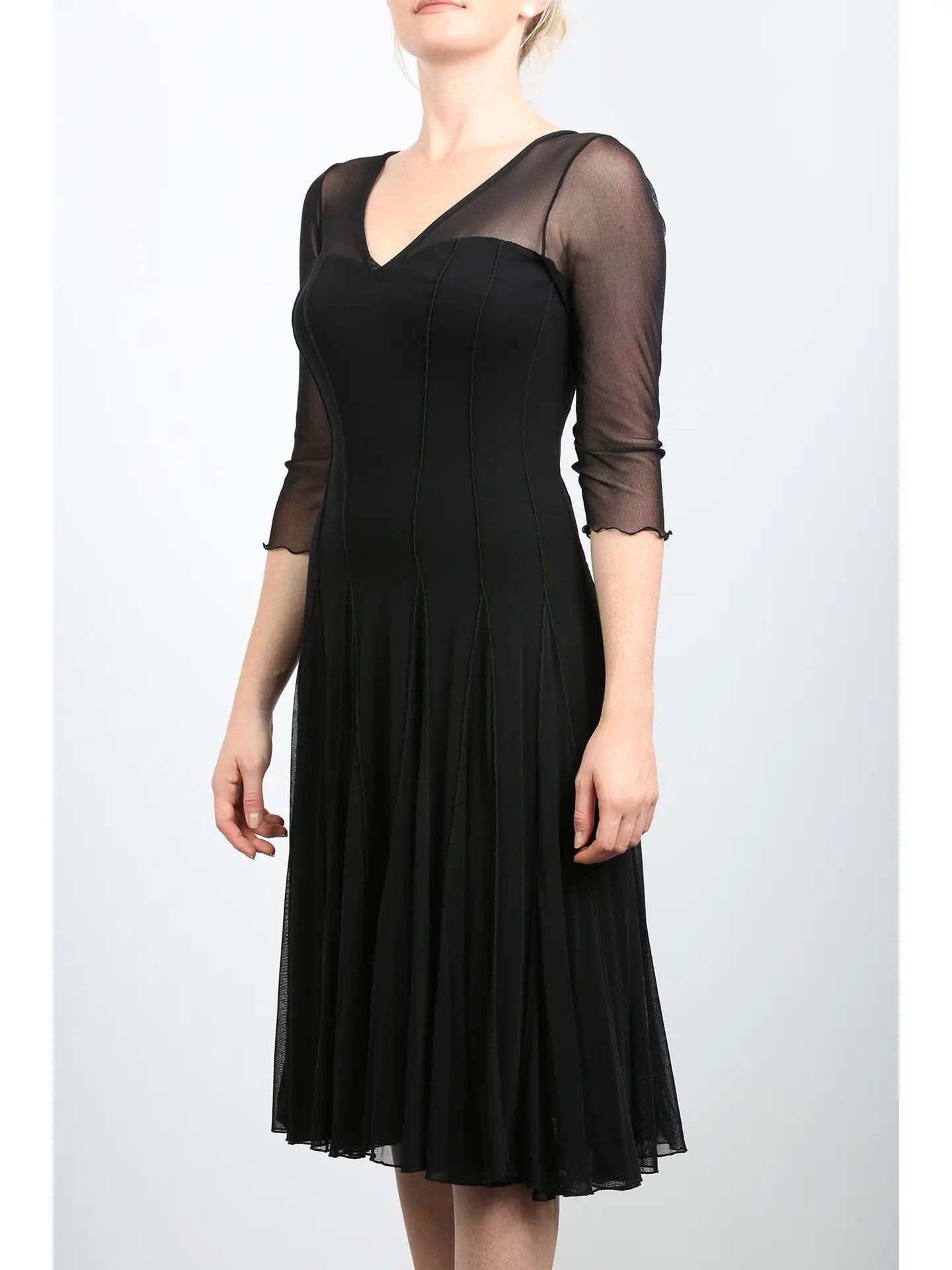 Maxima Three-Quarter Sleeve Tea Dress