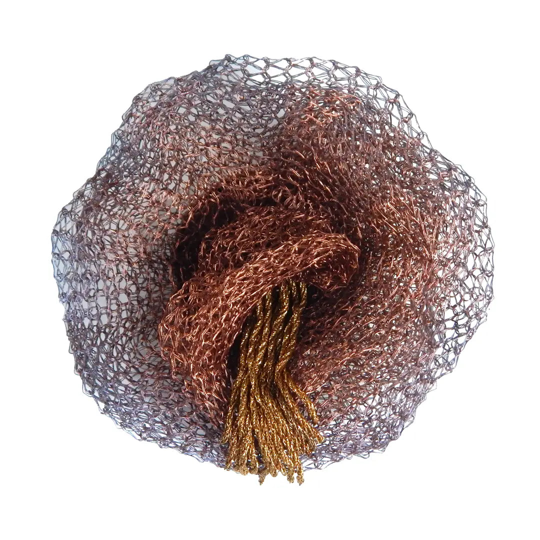 Rolled Rose Pin with Tassel