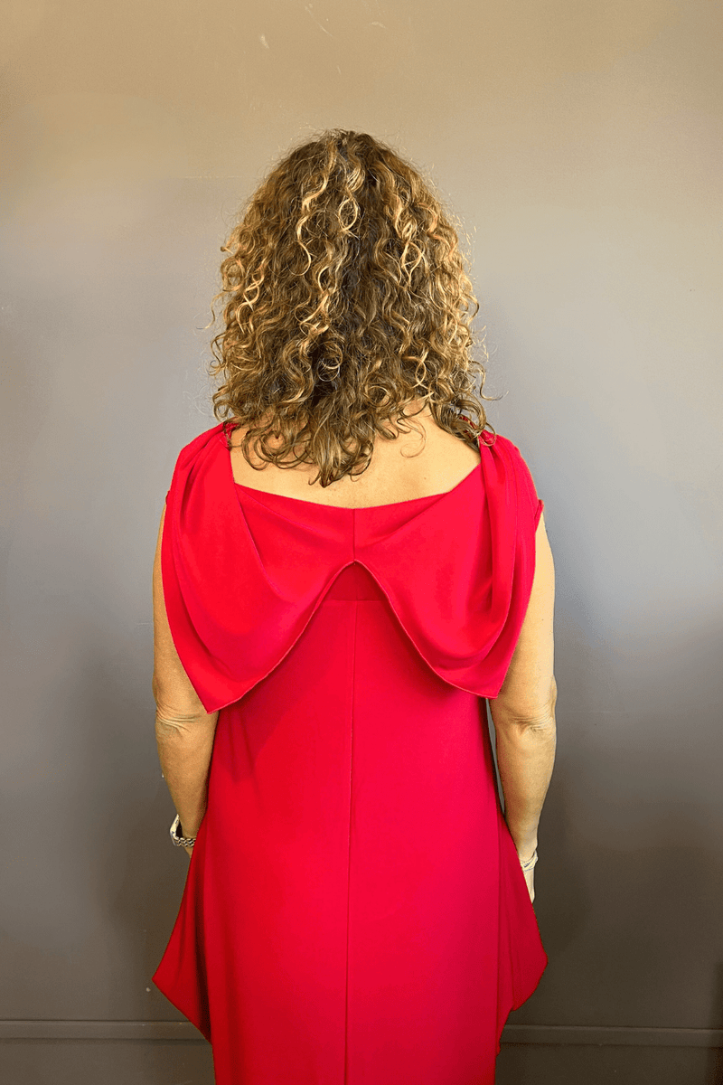 Drape Collar Dress