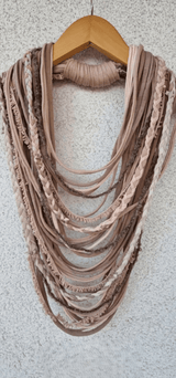 Nude Textile Scarf Necklace