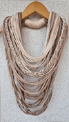 Nude Textile Scarf Necklace