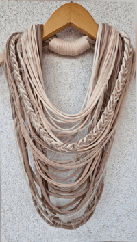 Nude Textile Scarf Necklace