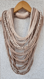 Nude Textile Scarf Necklace