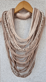 Nude Textile Scarf Necklace