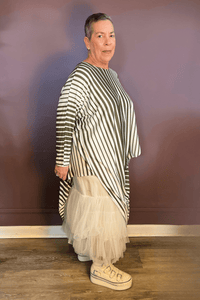 Olive Stripe Tunic Top