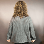 Round Neck Long Sleeve Star Weave Sweater