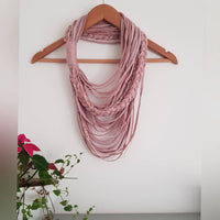 Pink Textile Scarf Necklace