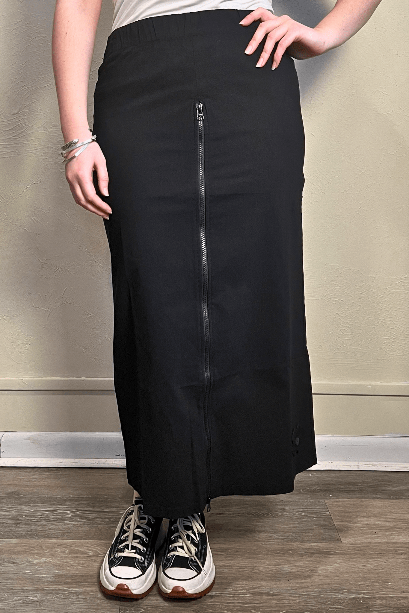Pencil Plissé Skirt