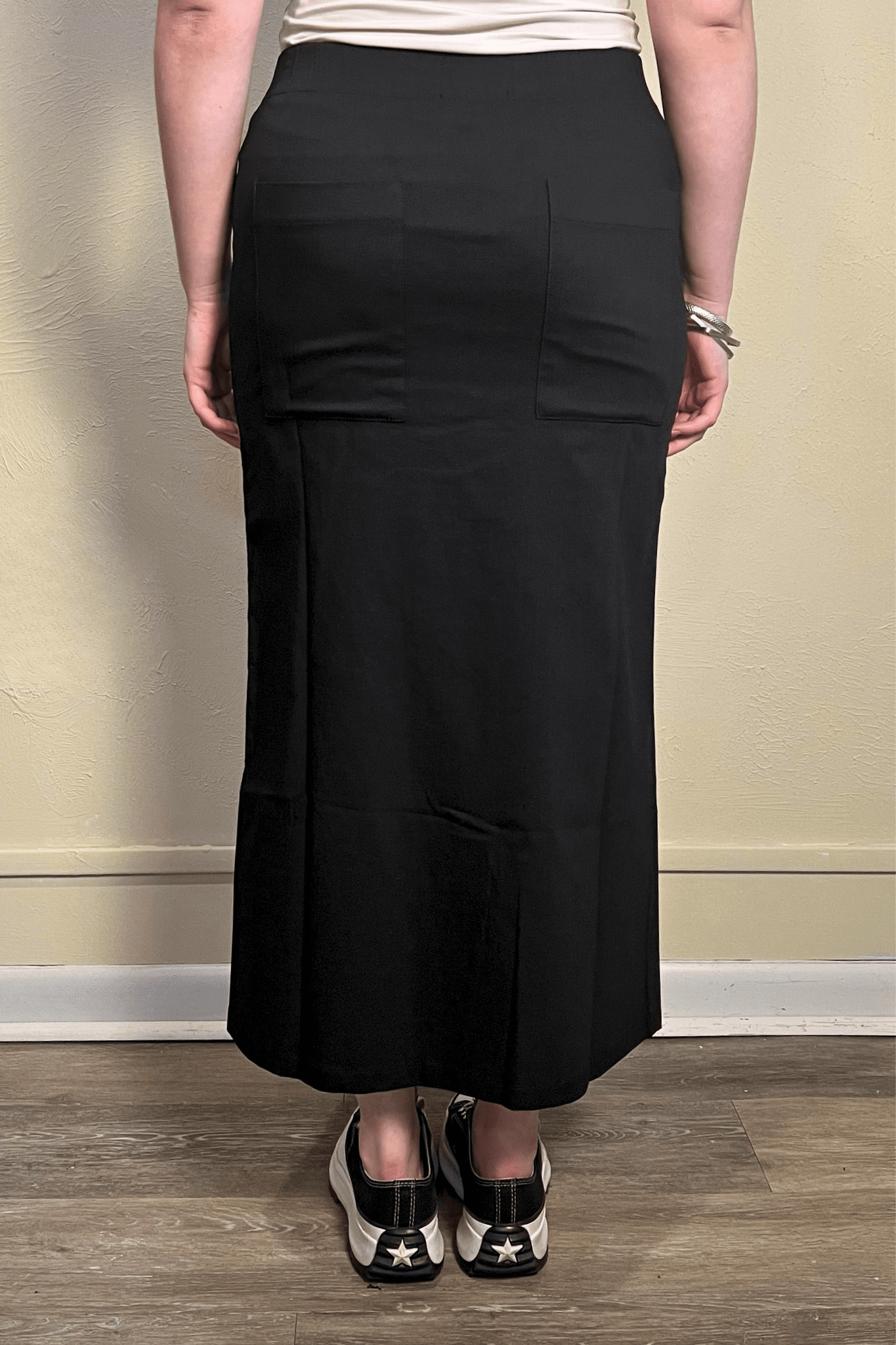 Pencil Plissé Skirt