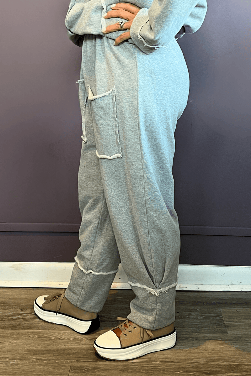 Heather Grey Cuff Pant