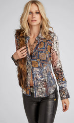 Indigo Print Blouse