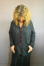 Terry Red Button Jacket