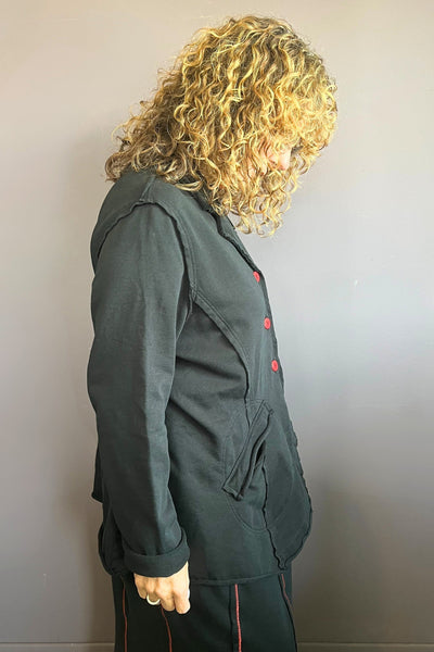 Terry Red Button Jacket