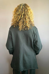 Terry Red Button Jacket