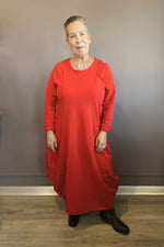 Red Terry Dress - Plus Size