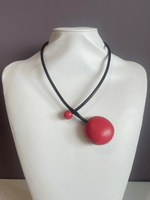 Matte Red Brigitte Necklace - 21"