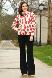 Roses Crewneck Sweater (White)