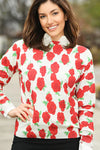 Roses Crewneck Sweater (White)