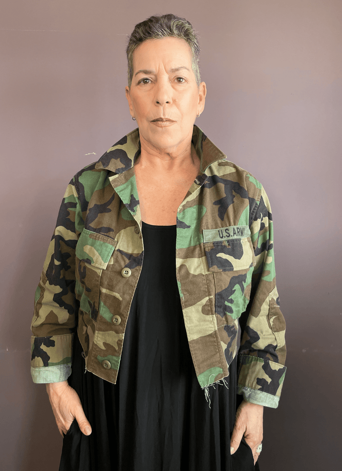 Cropped camo windbreaker online