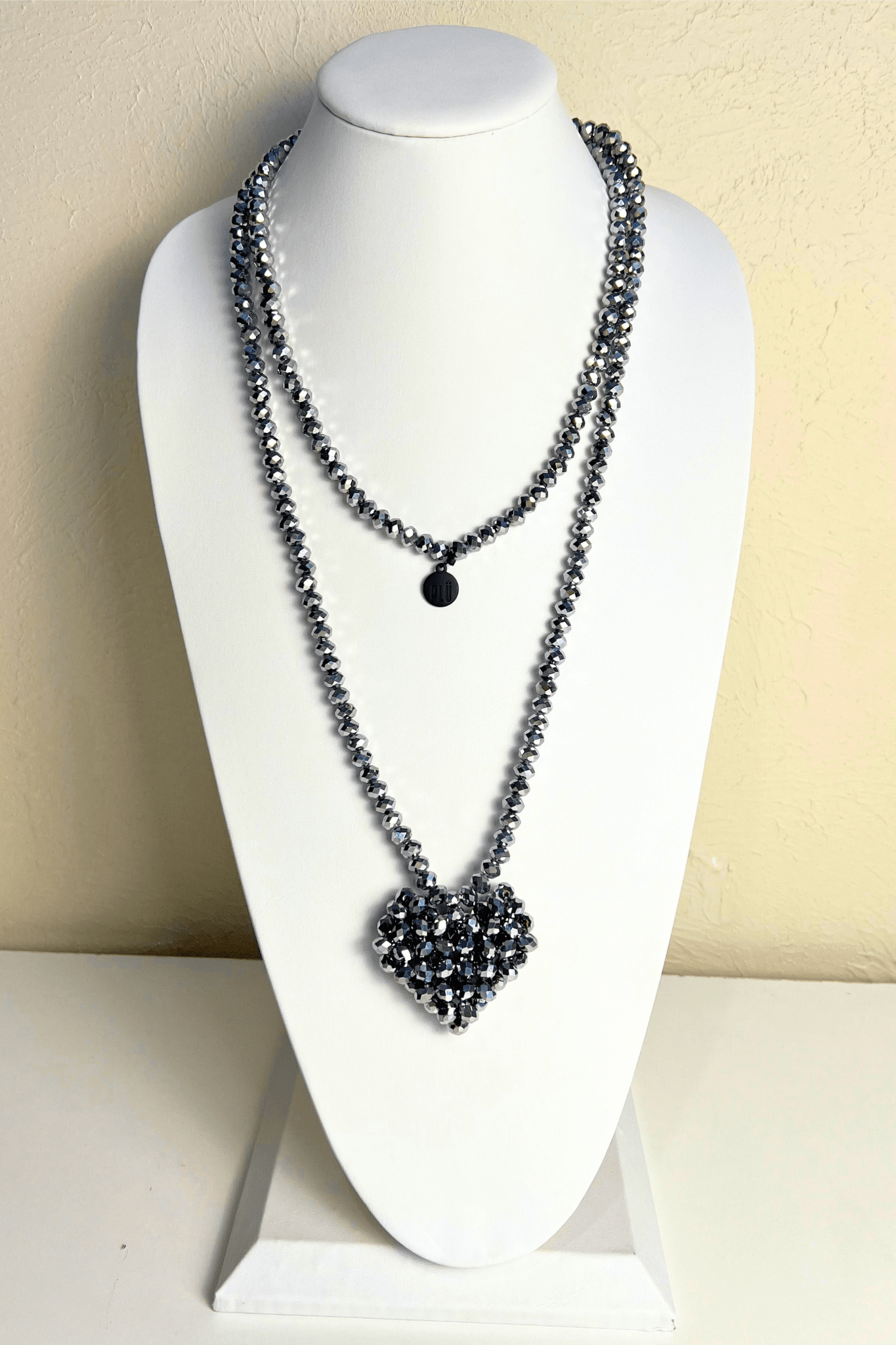 Across Heart Long Necklace