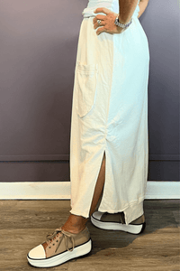 Cream Two Pocket Skirt