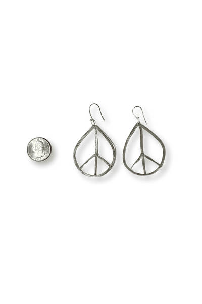 Teardrop Peace Earrings