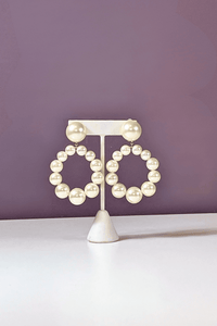 Hoop Pearl Tina Clip On Earrings
