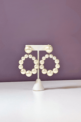 Hoop Pearl Tina Clip On Earrings