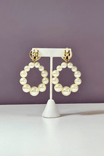 Hoop Pearl Tina Clip On Earrings