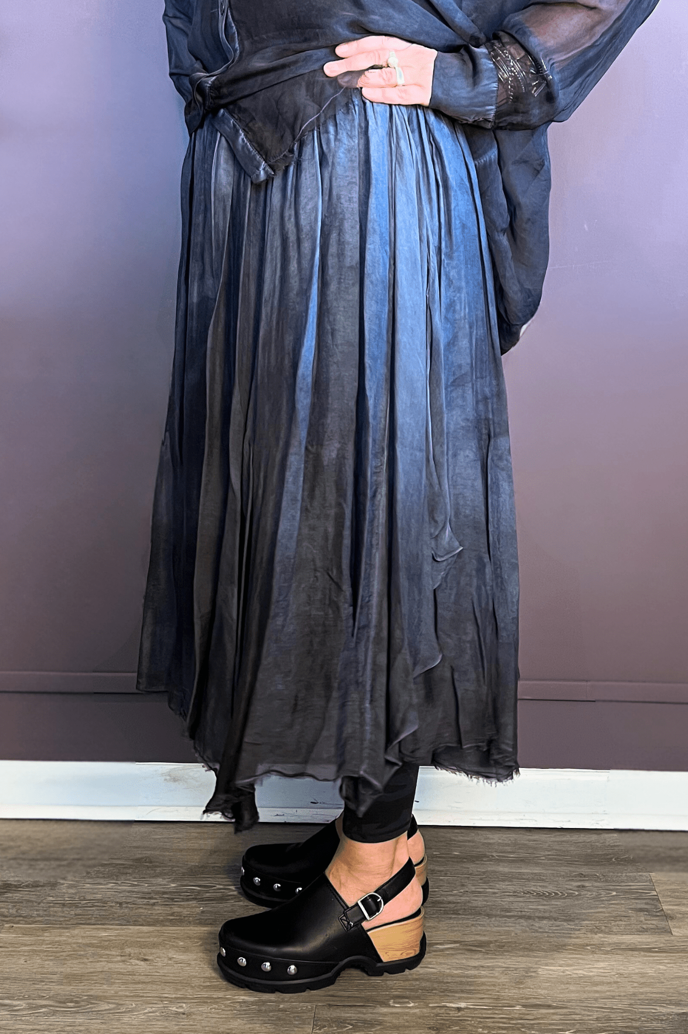 Trapezio Skirt (Midnight)