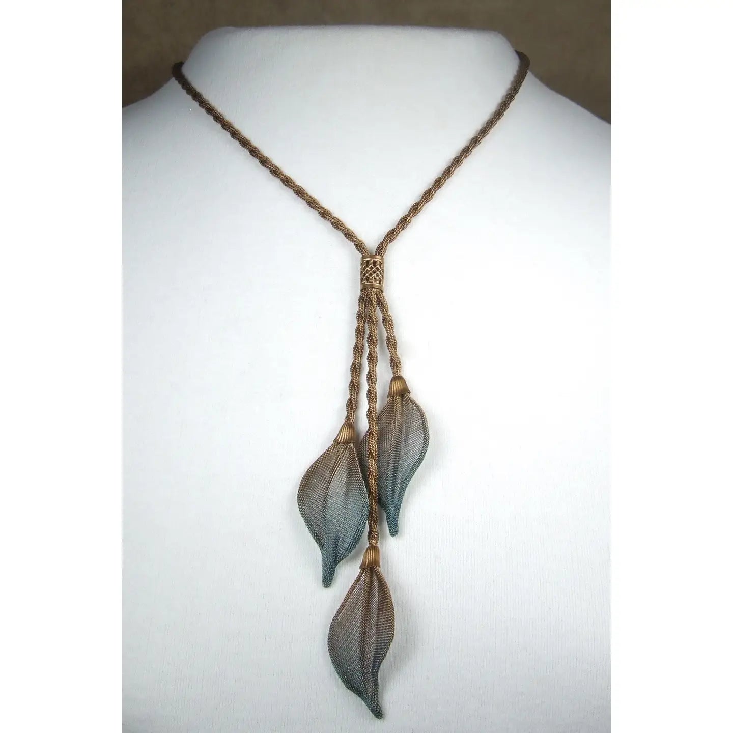 Triple Birch Leaf Necklace