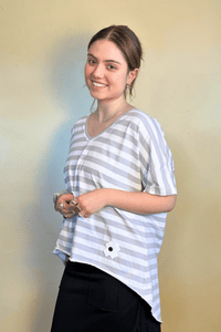 T Shirt - Cement Stripe