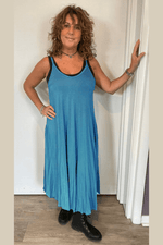 Turquoise Strappy Slip Dress