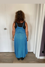 Turquoise Strappy Slip Dress