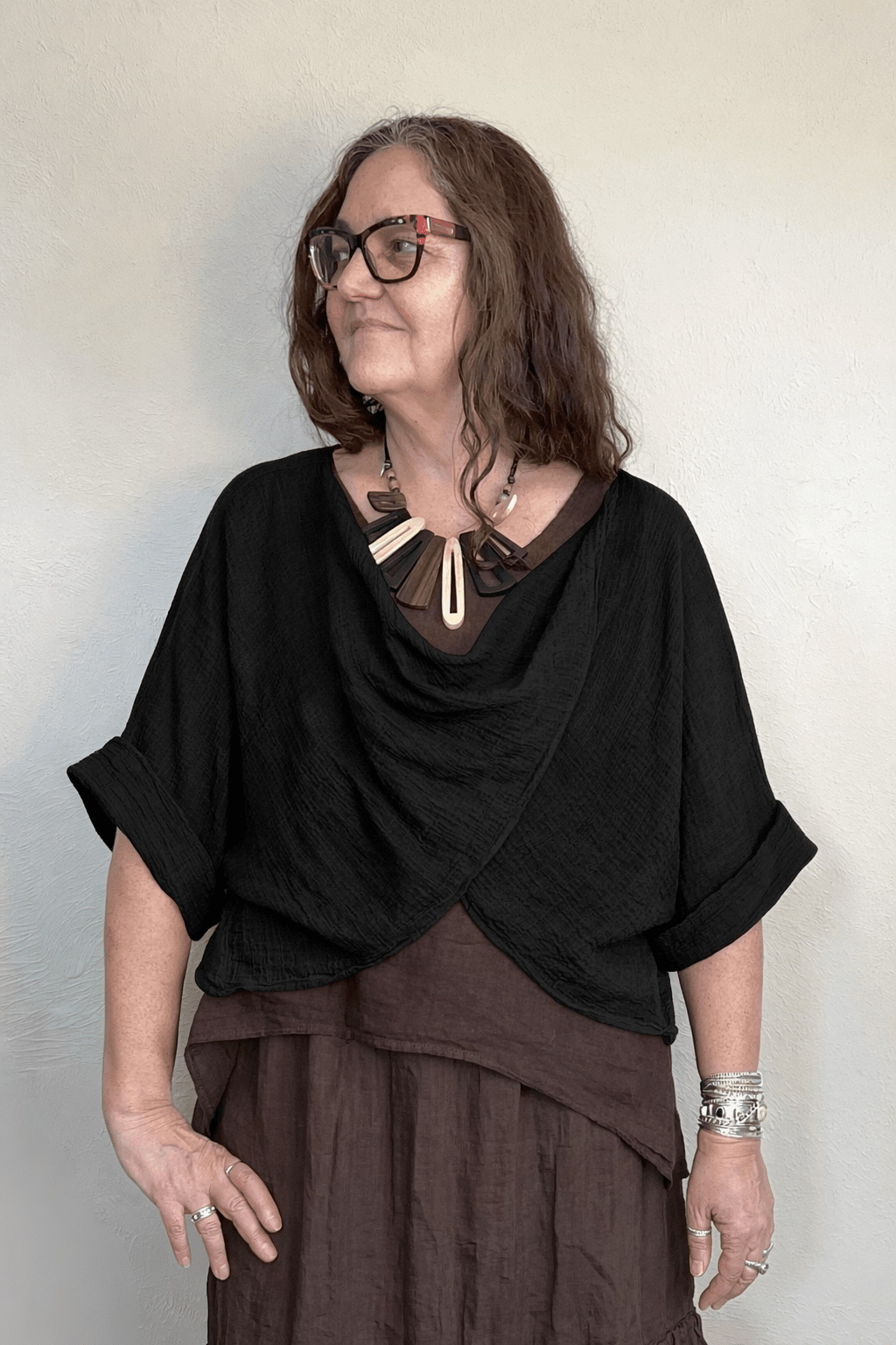 Cotton Gauze Twist Top