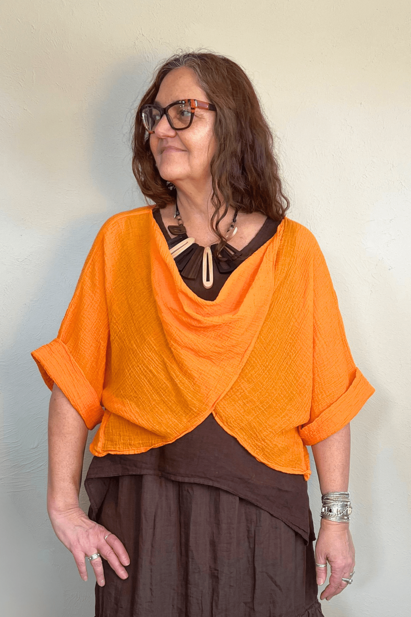 Cotton Gauze Twist Top